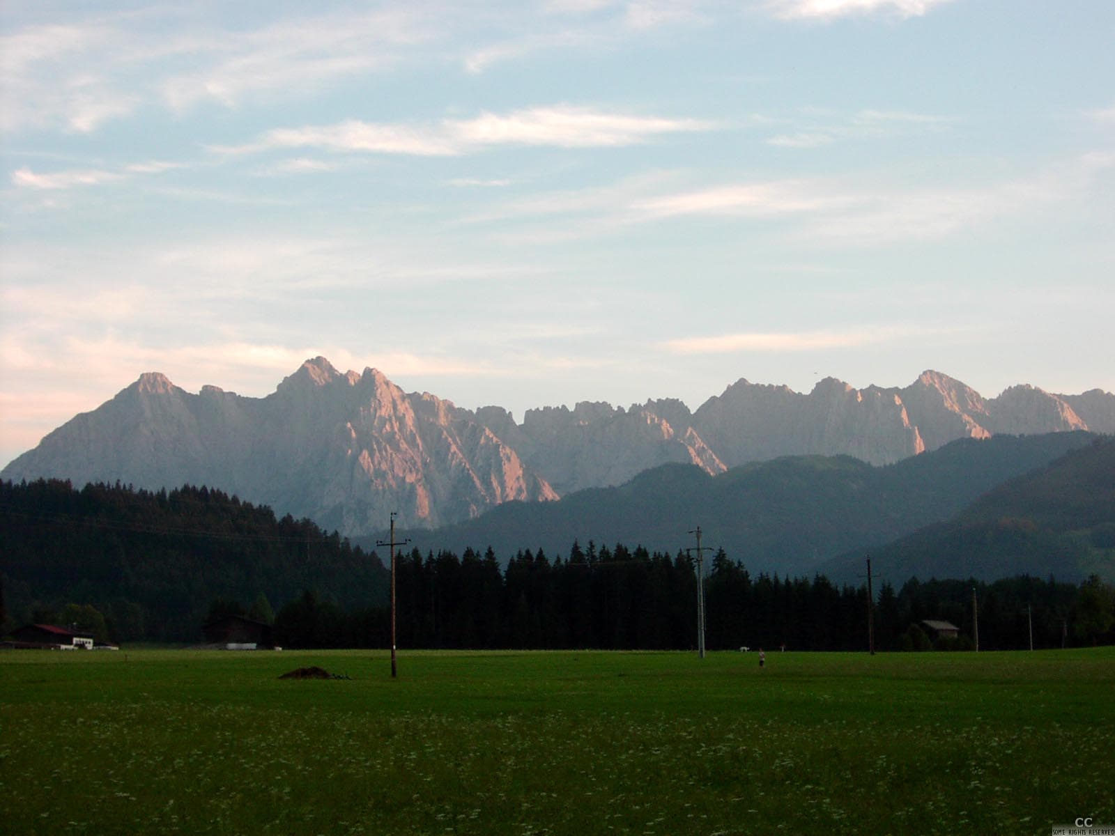 Evening light on the north face of the Wilder Kaiser