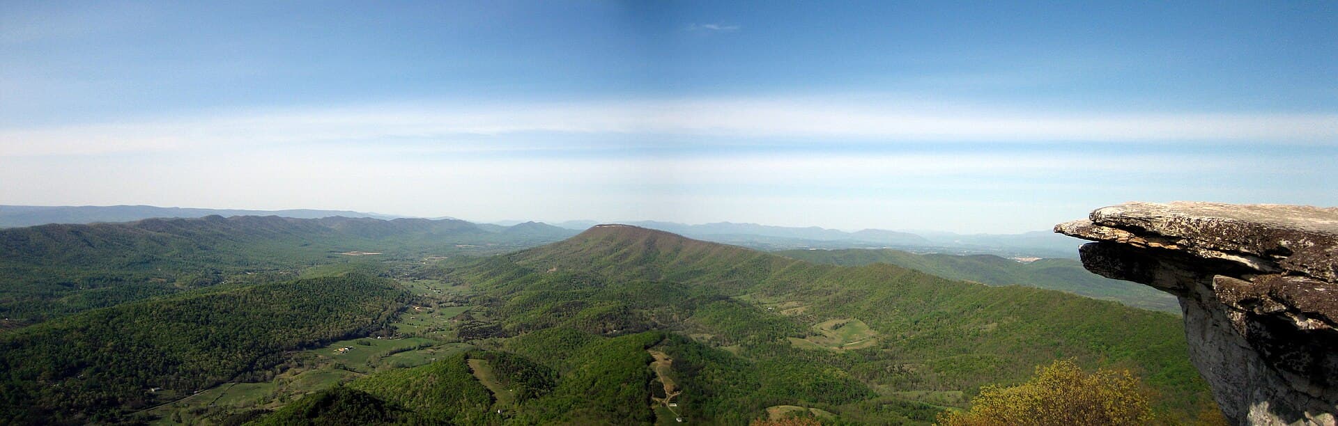Ridge and valley country from McAfee Knob