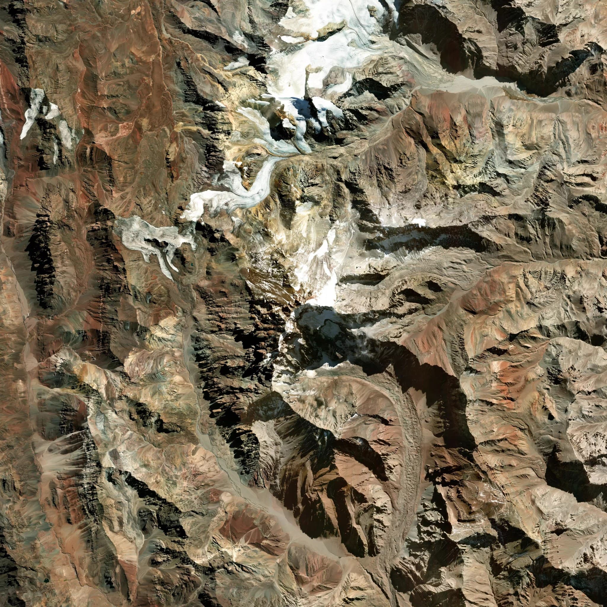 Aconcagua satellite terrain view