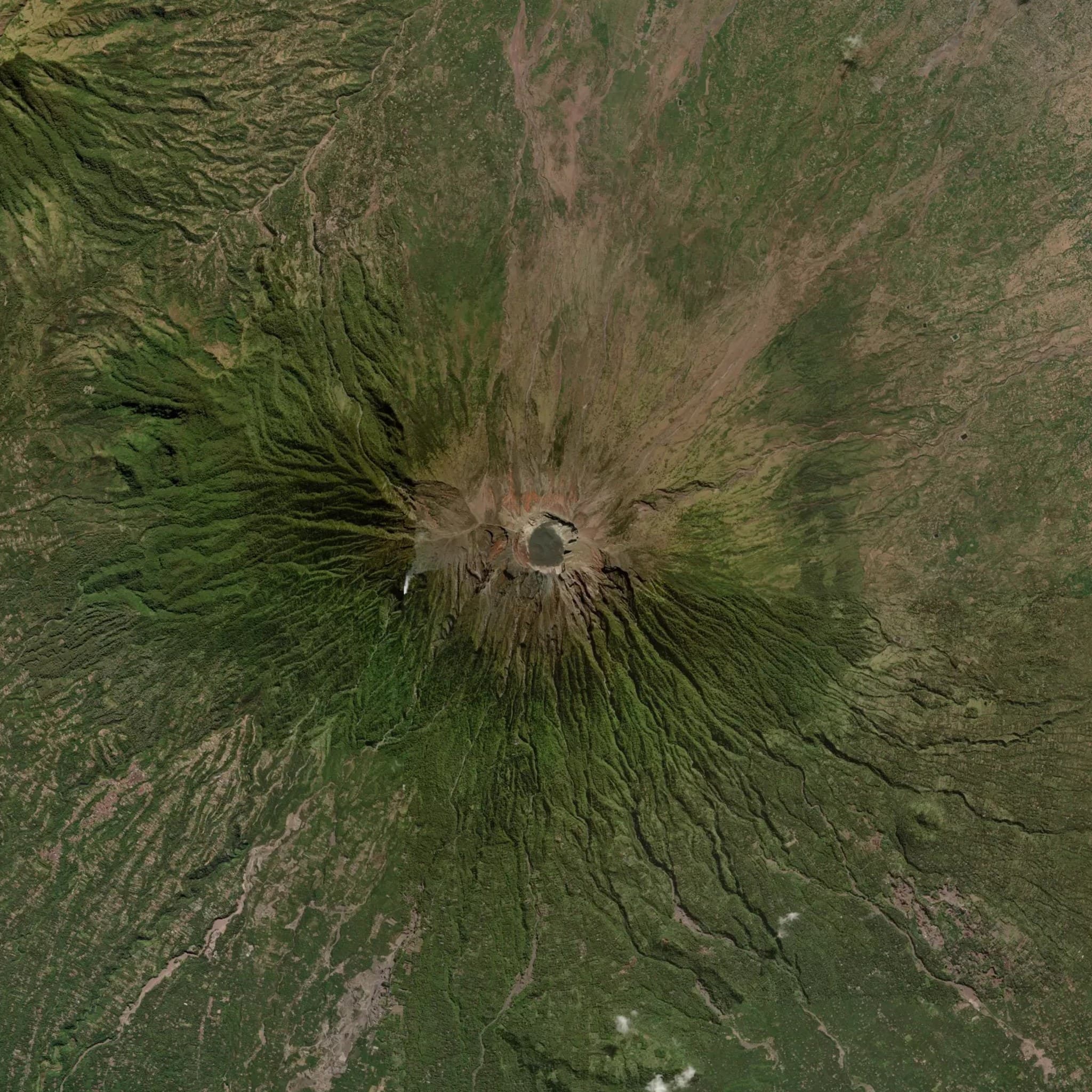 Agung satellite terrain view
