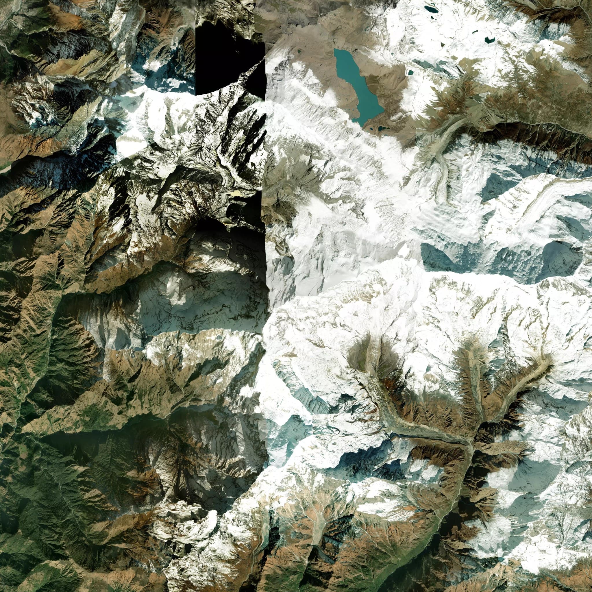 Annapurna I satellite terrain view