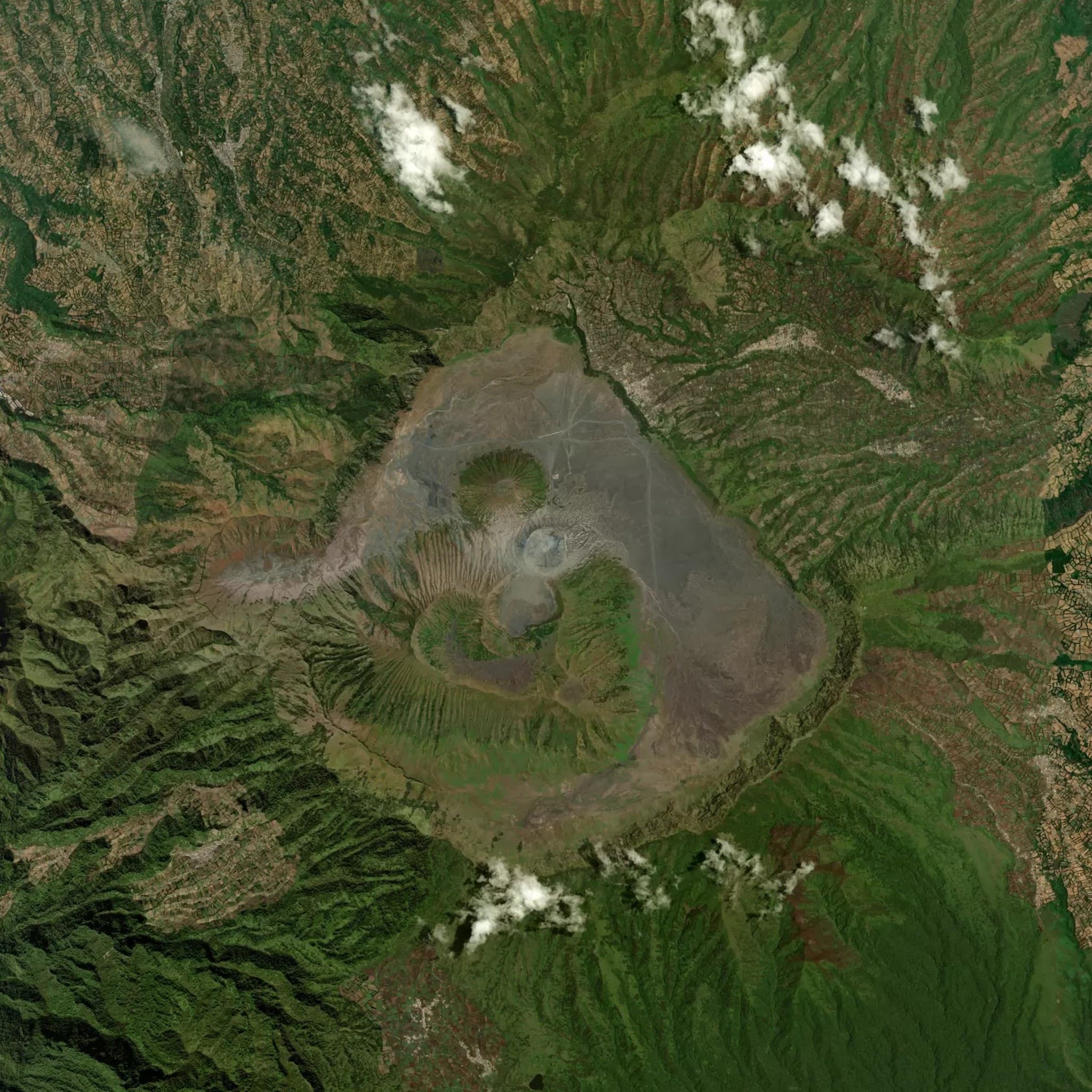 Bromo satellite terrain view