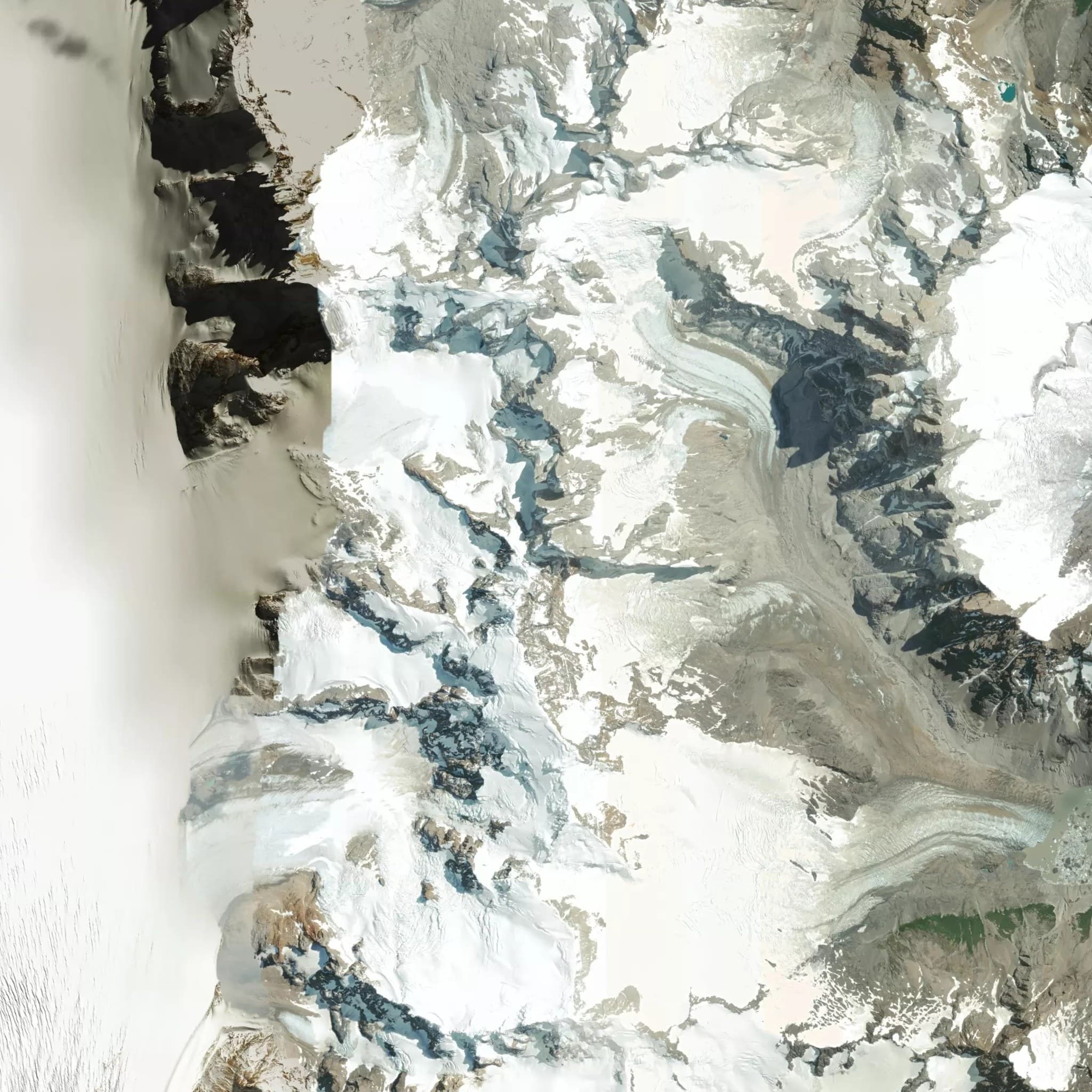 Cerro Torre satellite terrain view