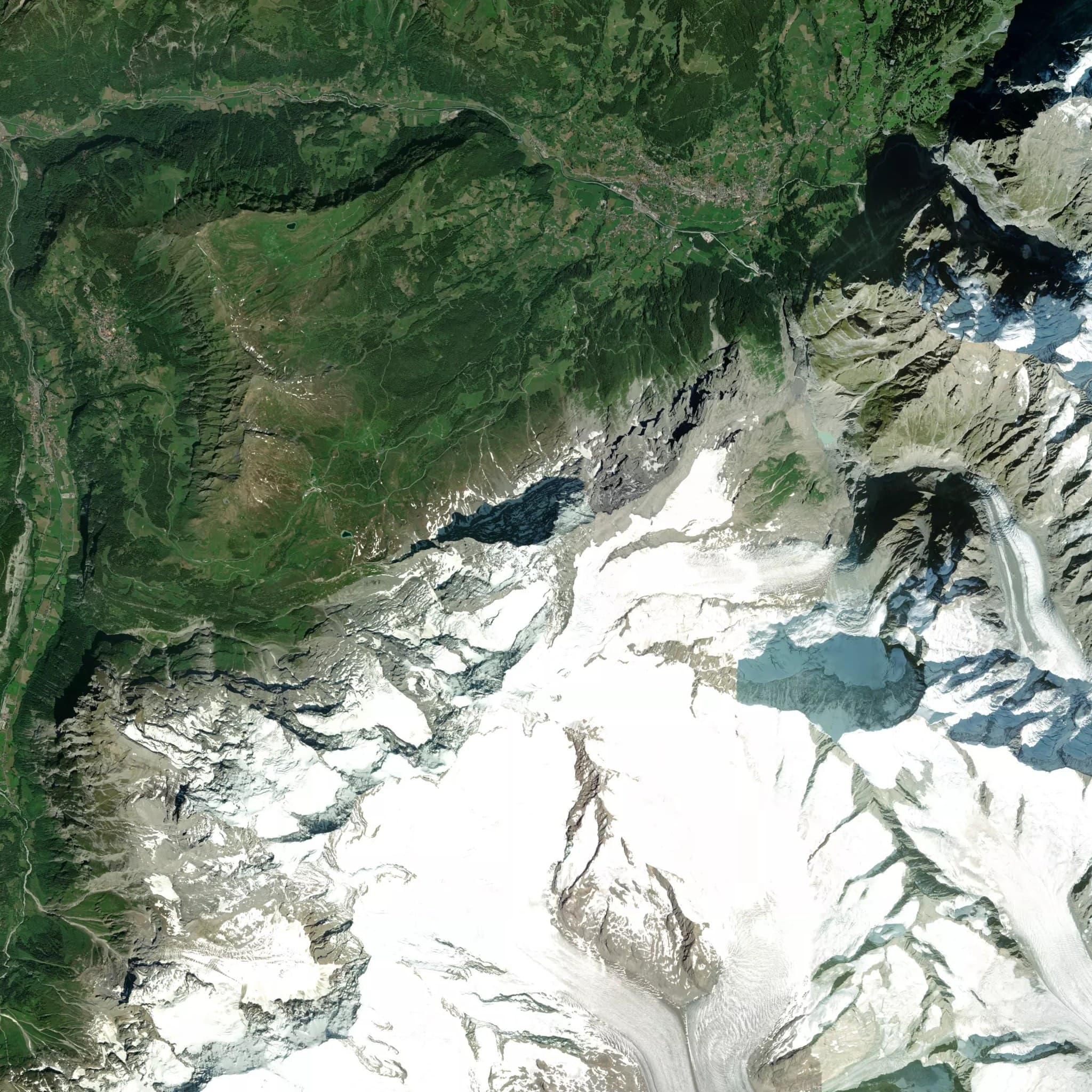 Eiger satellite terrain view