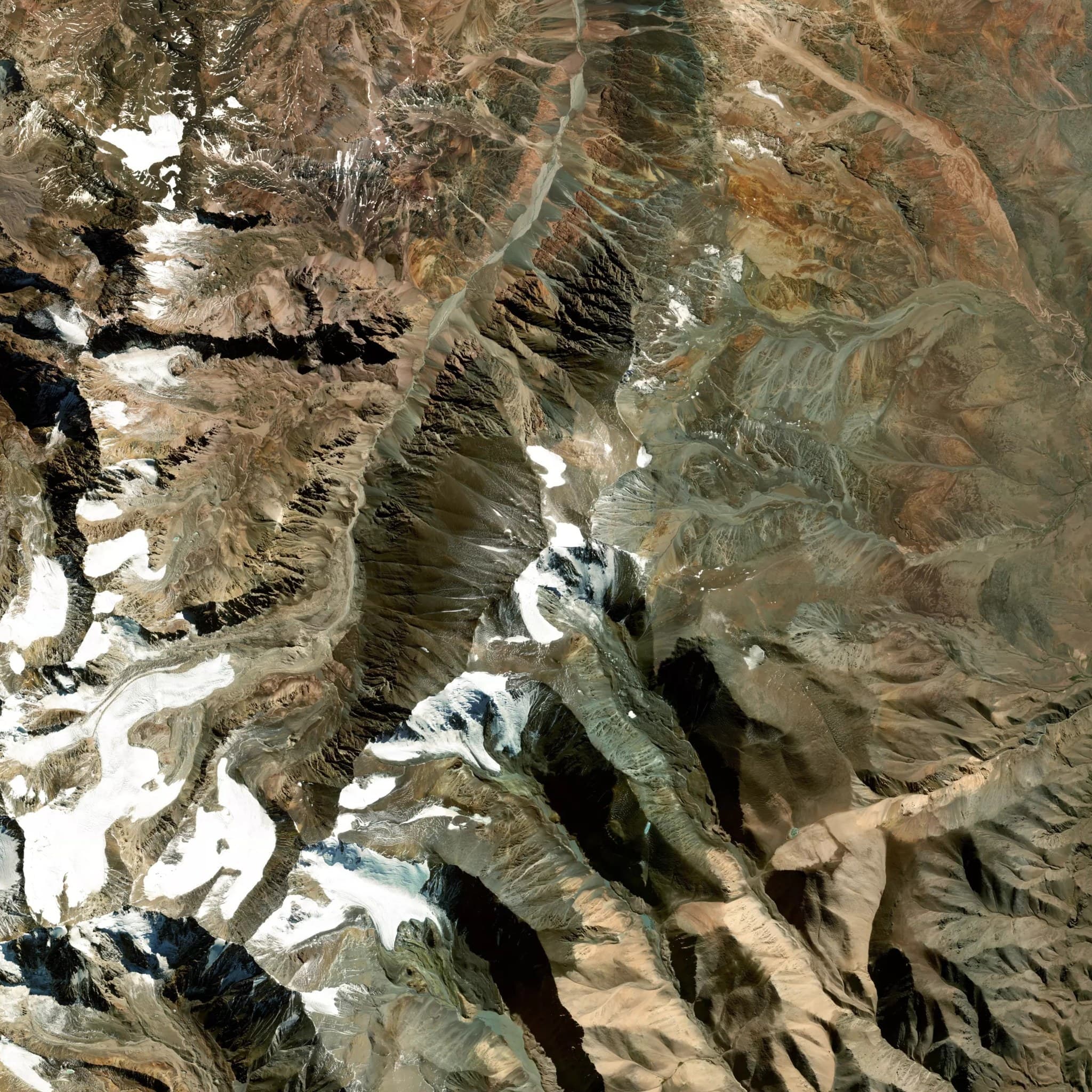 Cerro El Plata satellite terrain view