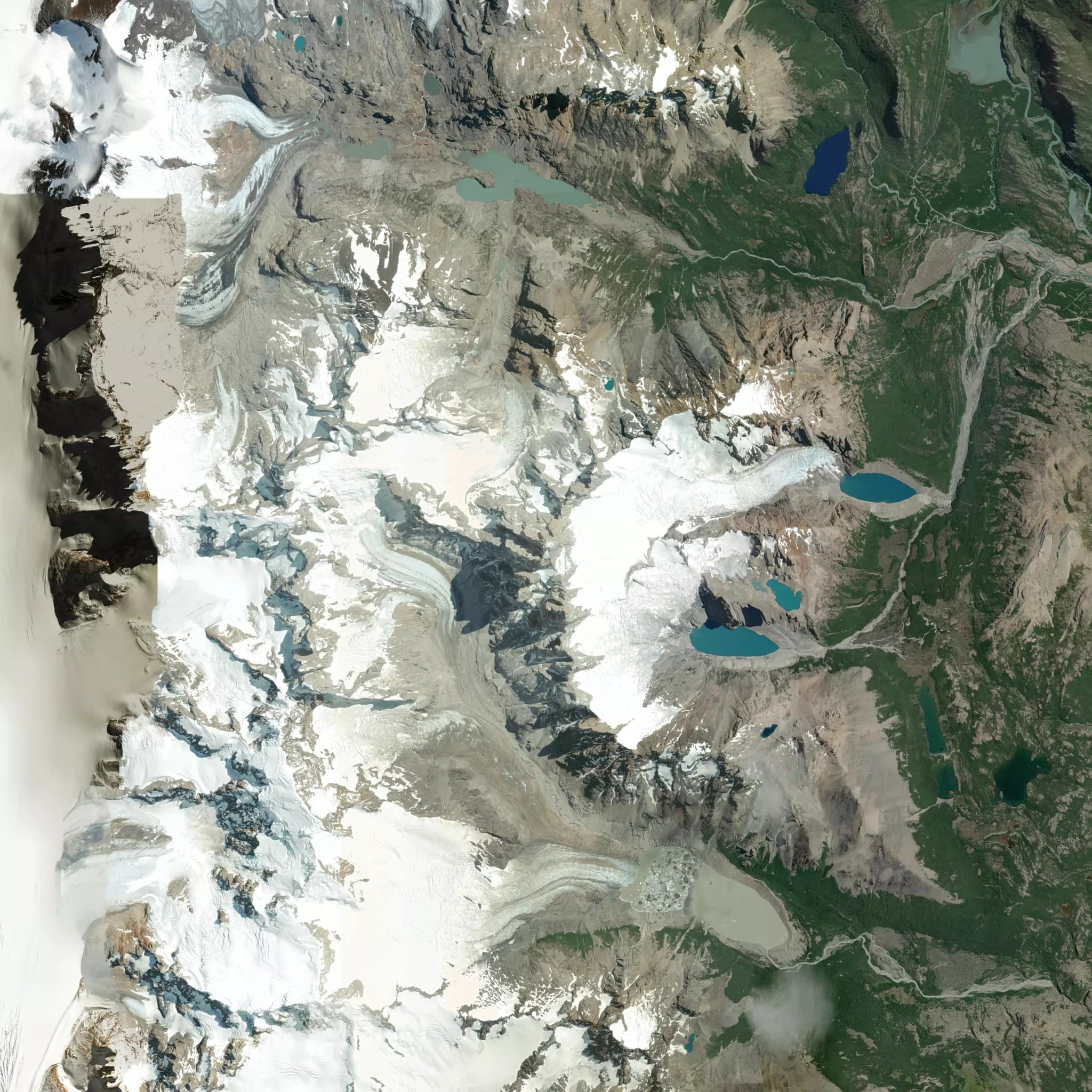 Fitz Roy satellite terrain view