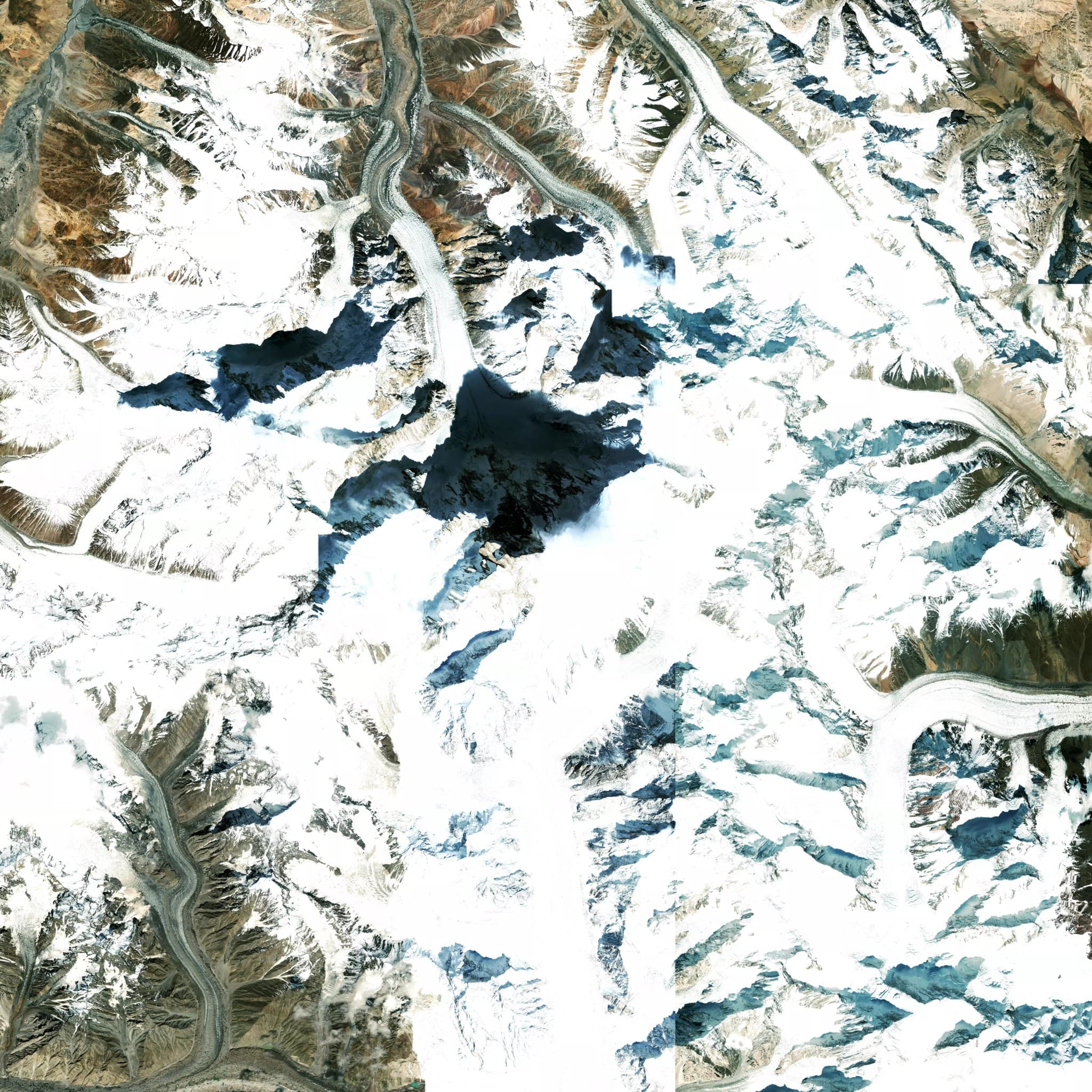K2 satellite terrain view