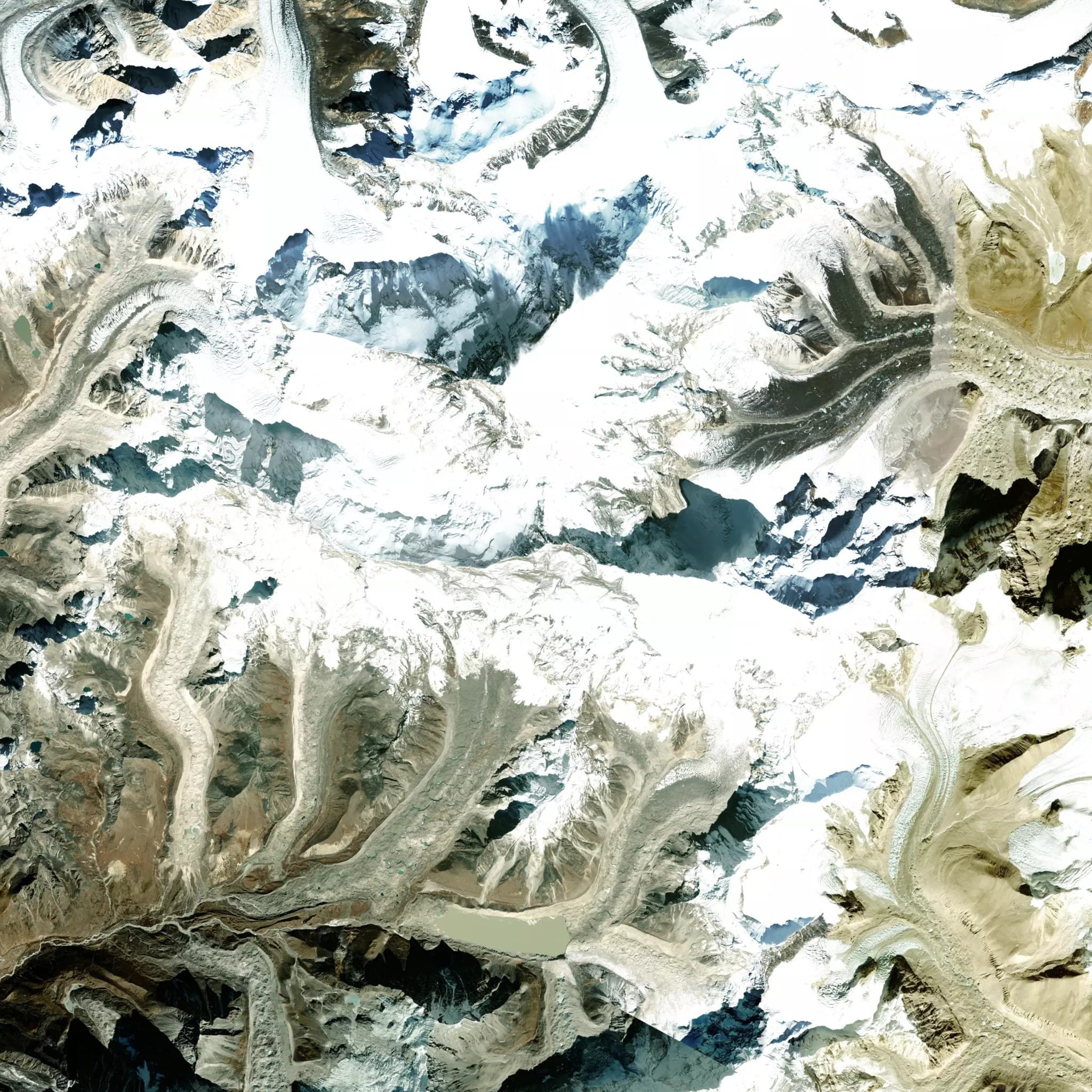 Lhotse satellite terrain view