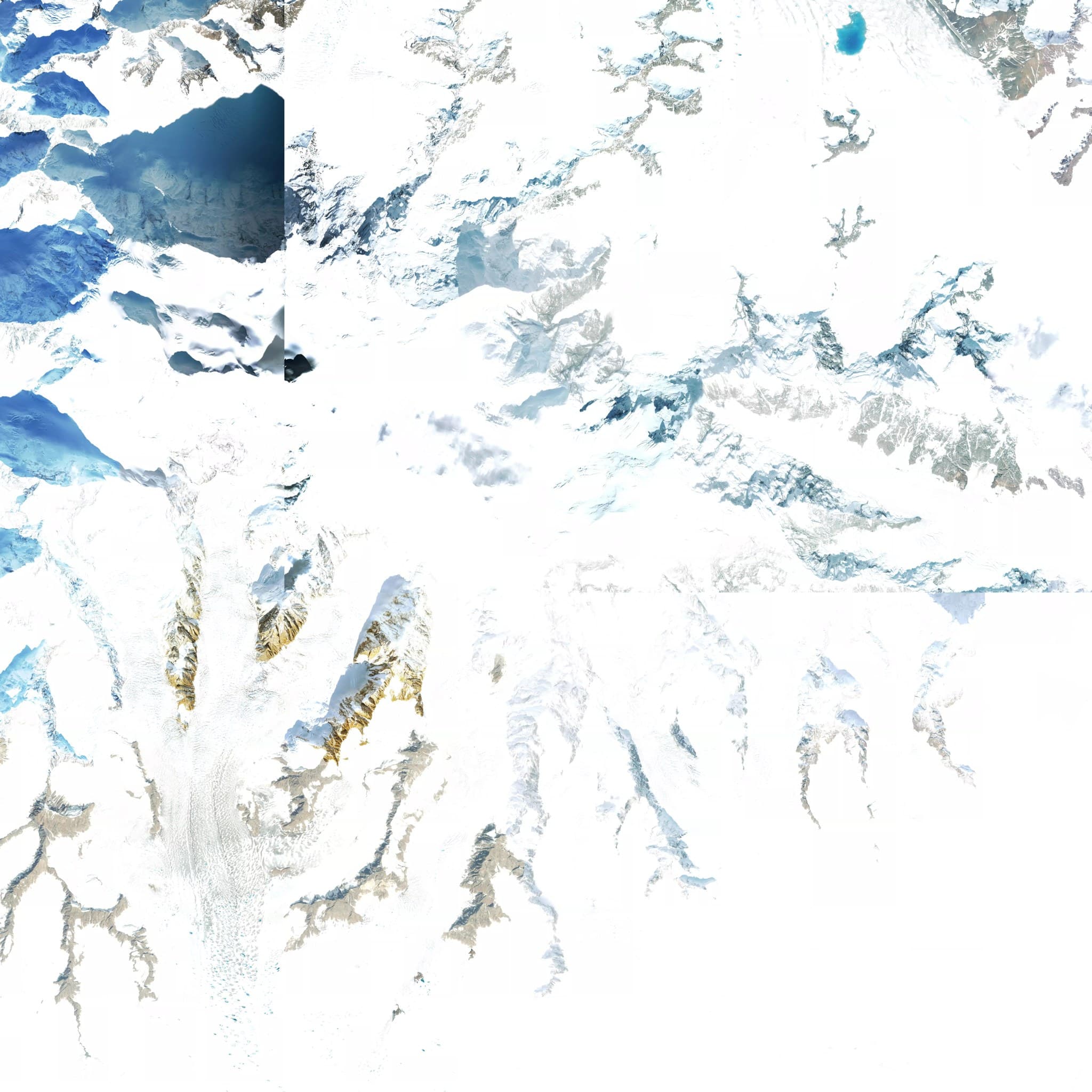 Mount Logan satellite terrain view