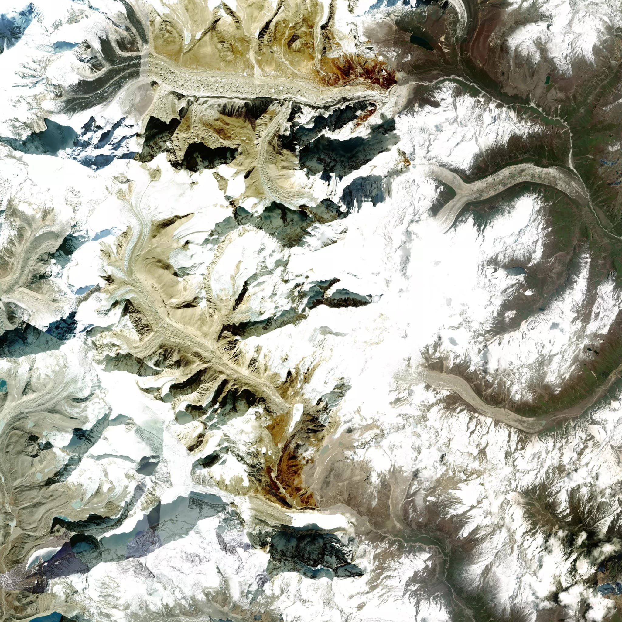 Makalu satellite terrain view