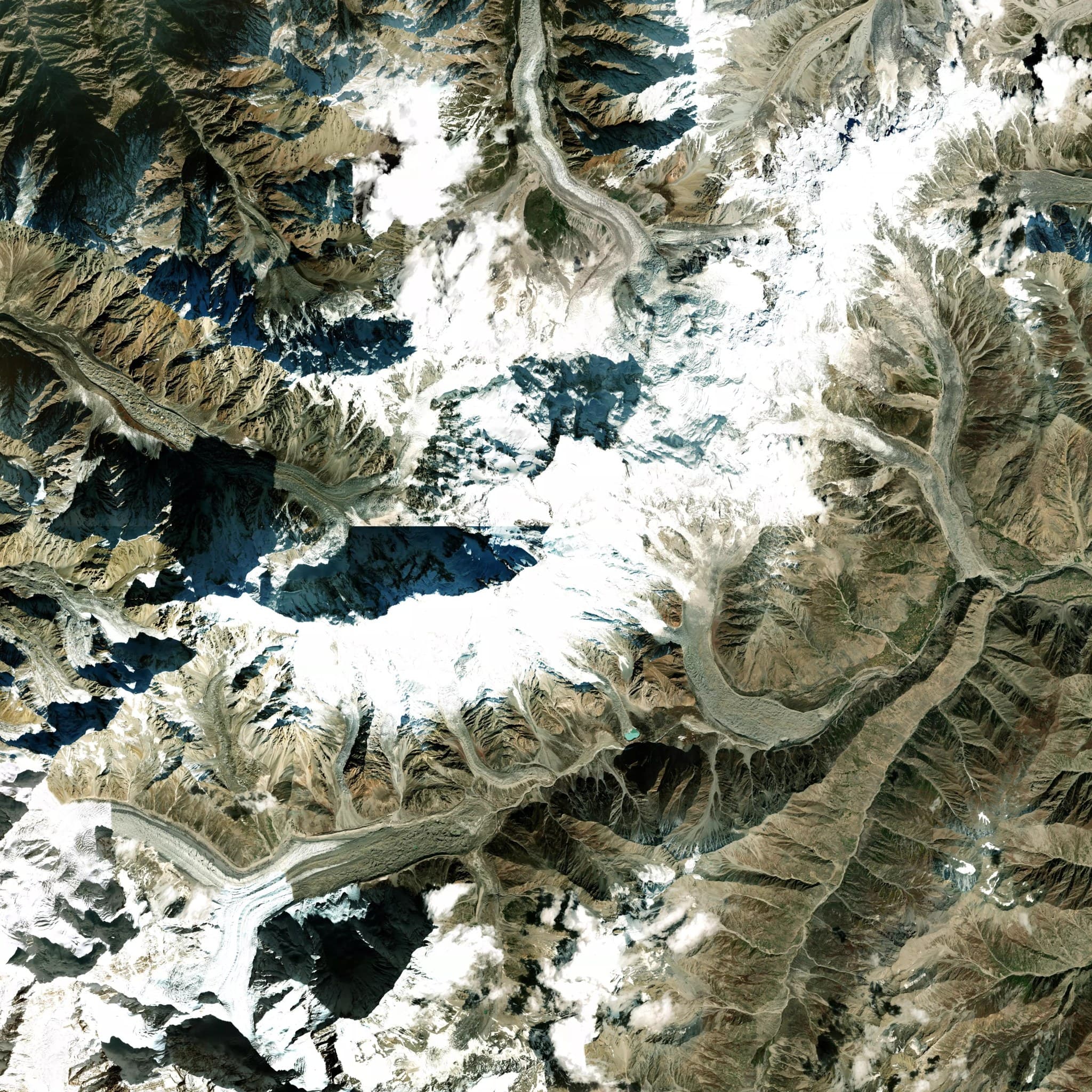 Nanga Parbat satellite terrain view