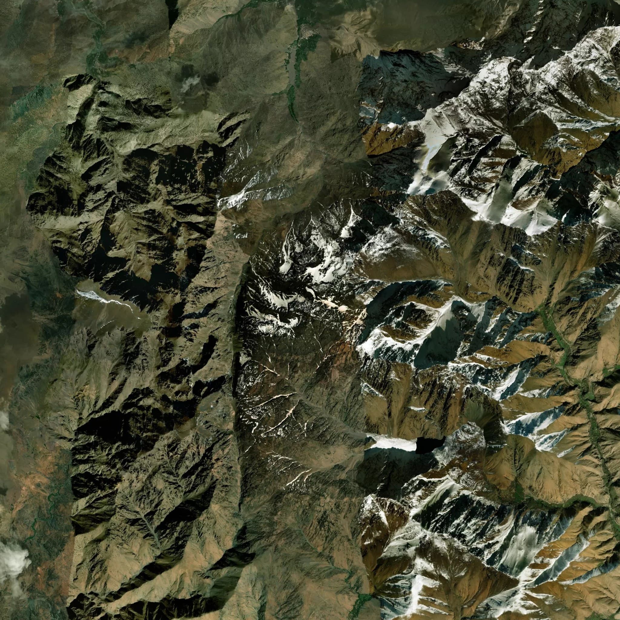 Toubkal satellite terrain view