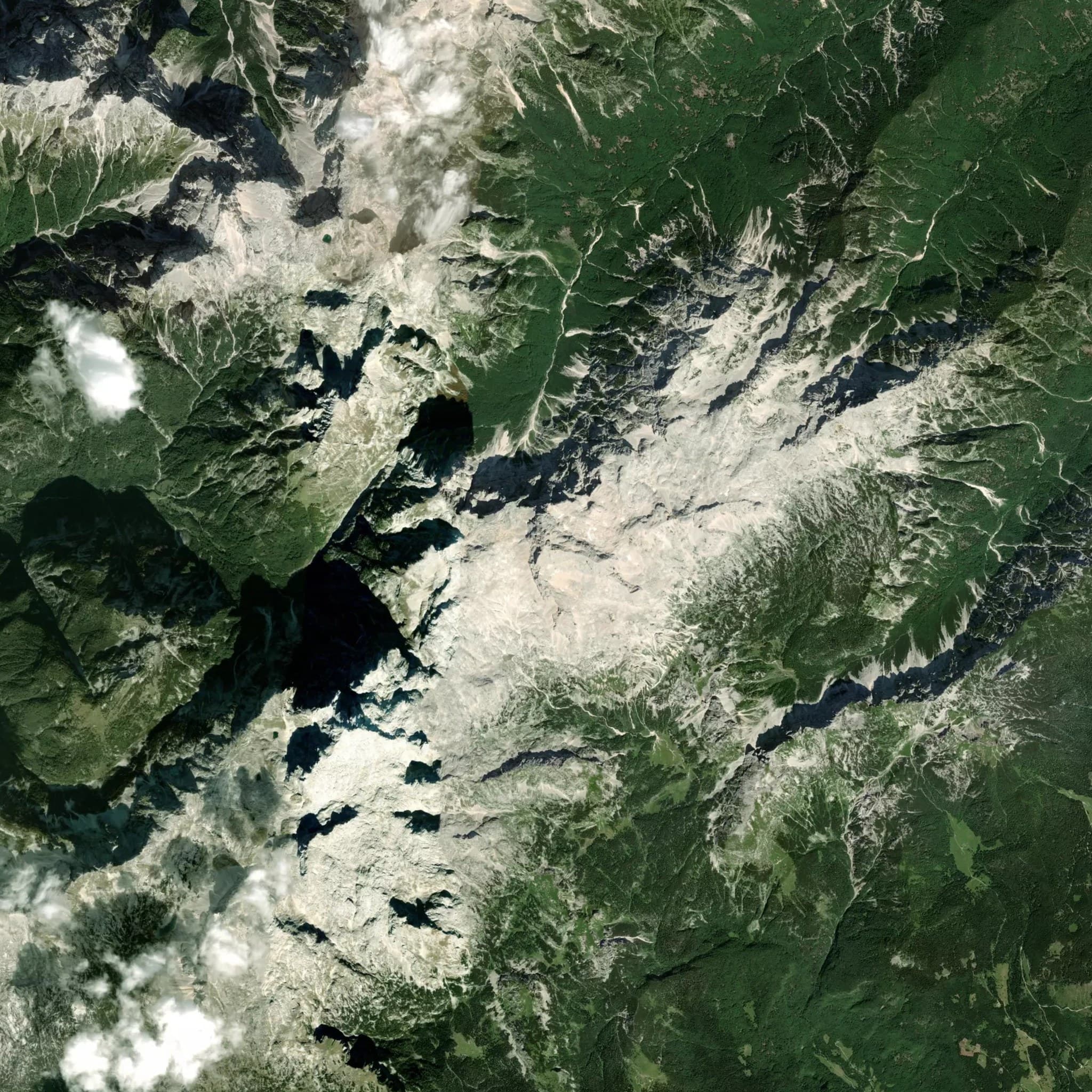 Triglav satellite terrain view