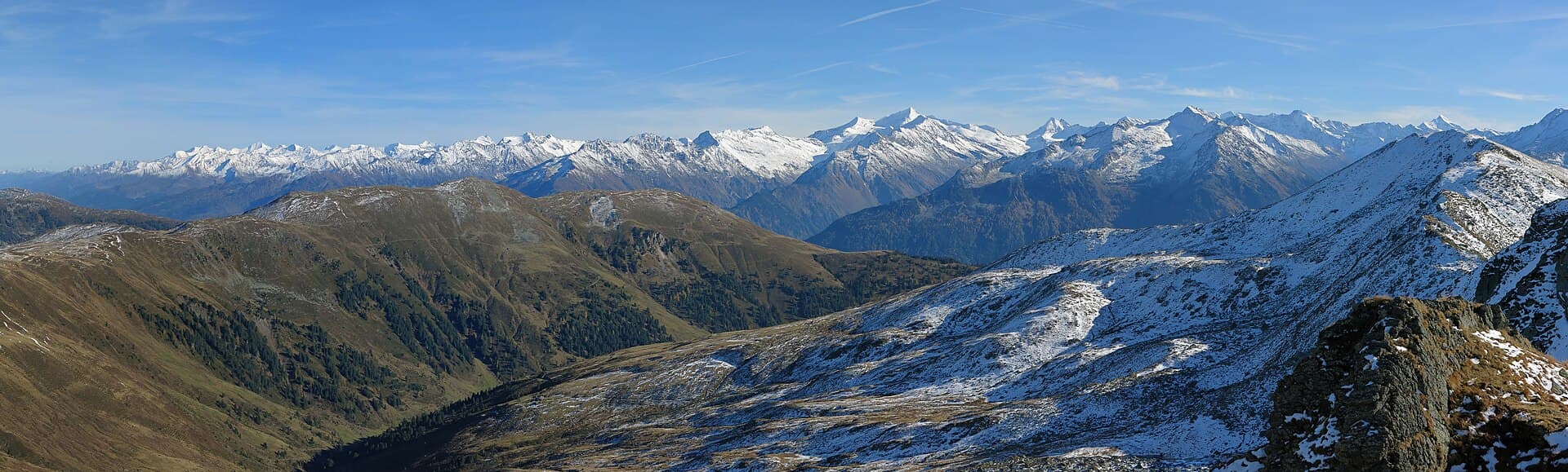 La cordillera de los Hohe Tauern desde el noroeste