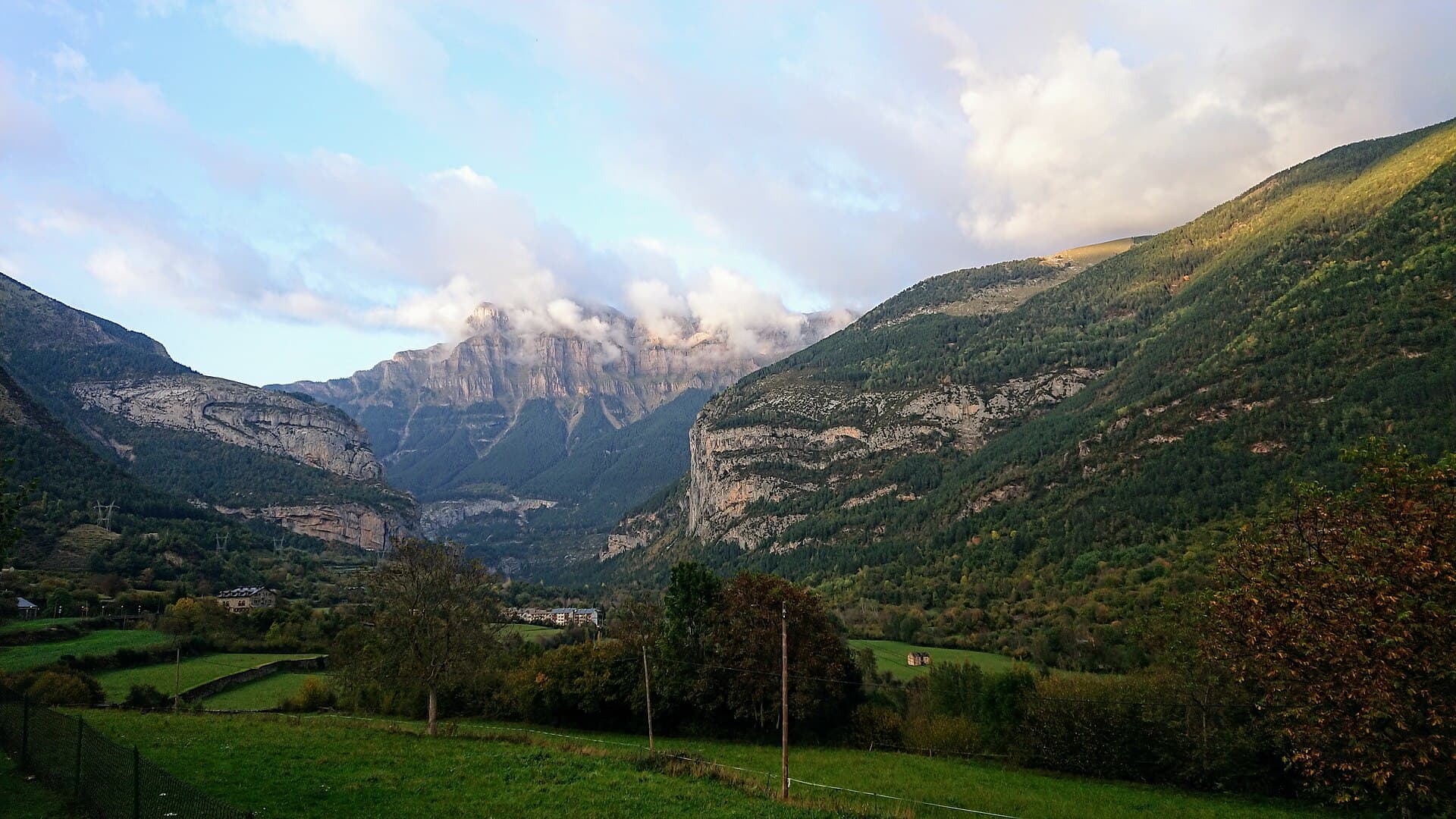 The entrance to the Ordesa valley from Torla