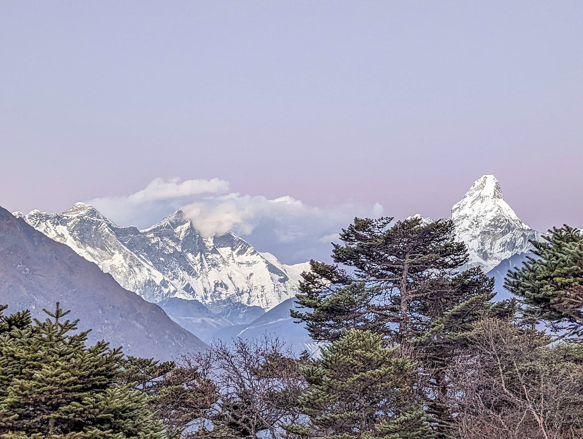 El Everest visto desde el pueblo de Syangboche, en el Khumbu