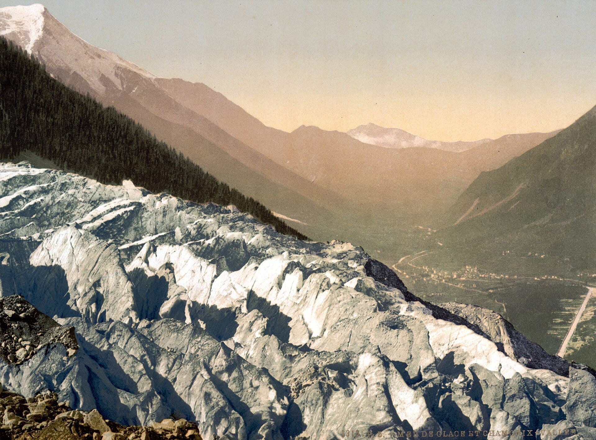 The Mer de Glace above the Chamonix valley