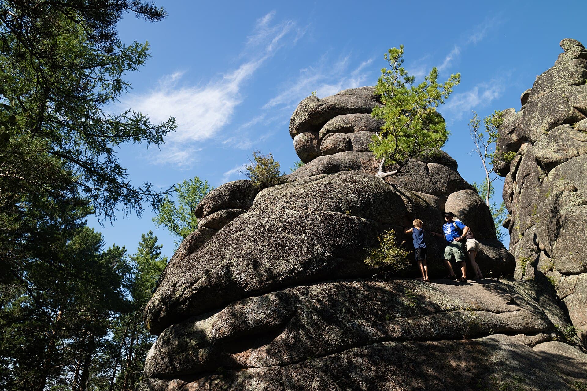 A syenite laccolith among the trees, Stolby