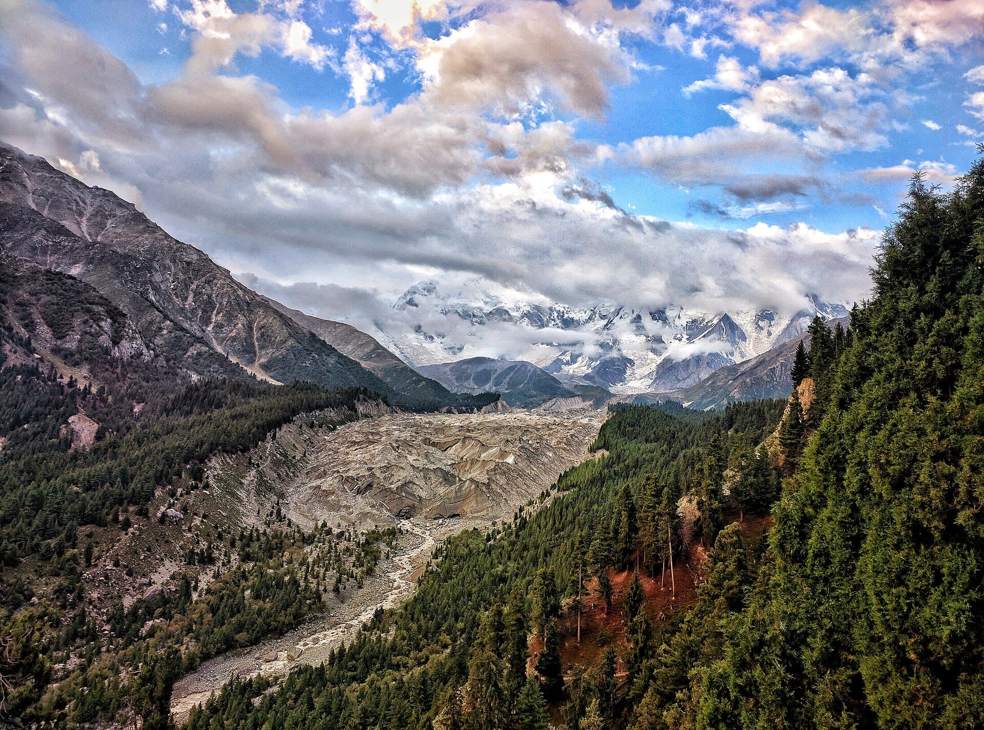 Fairy Meadows below the Nanga Parbat glaciers