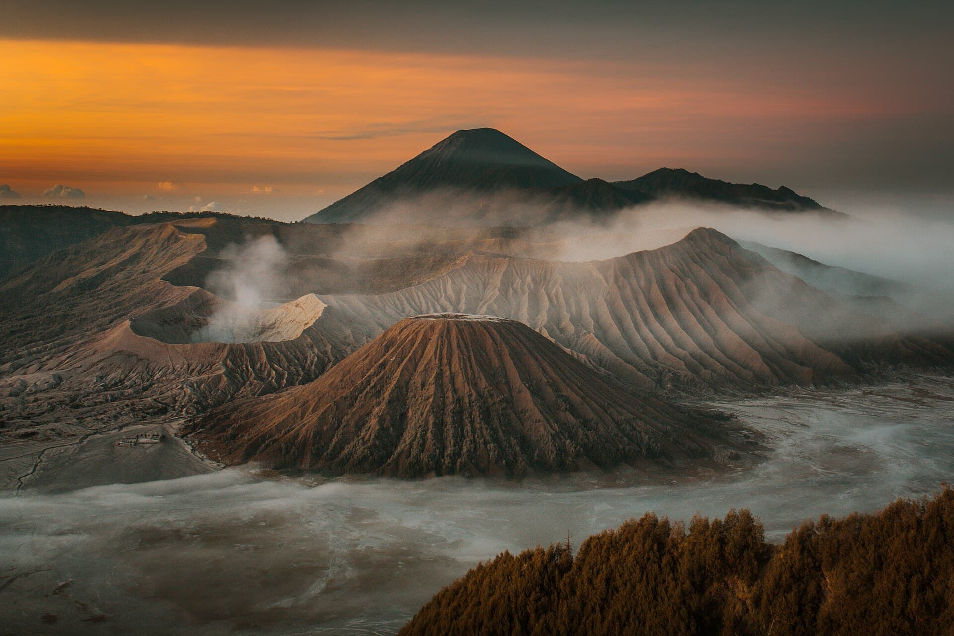 Dawn over the Tengger caldera, East Java