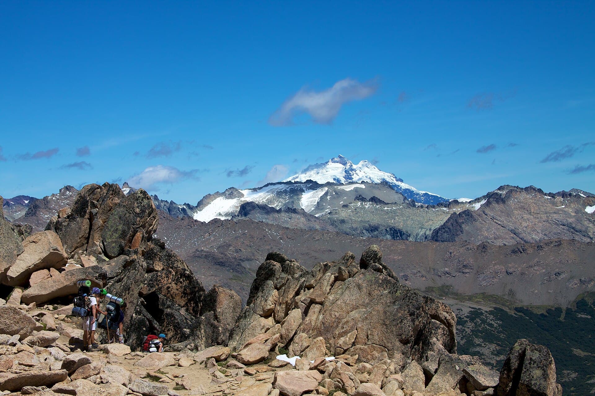 El cerro Tronador desde los senderos de Bariloche