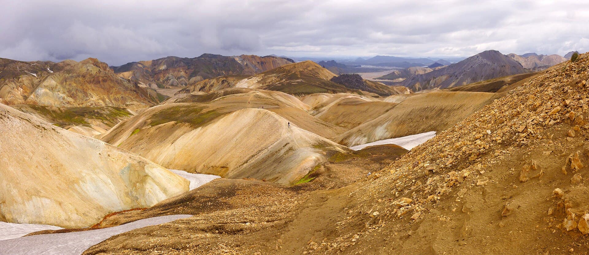 The Landmannalaugar area seen from the Laugavegur