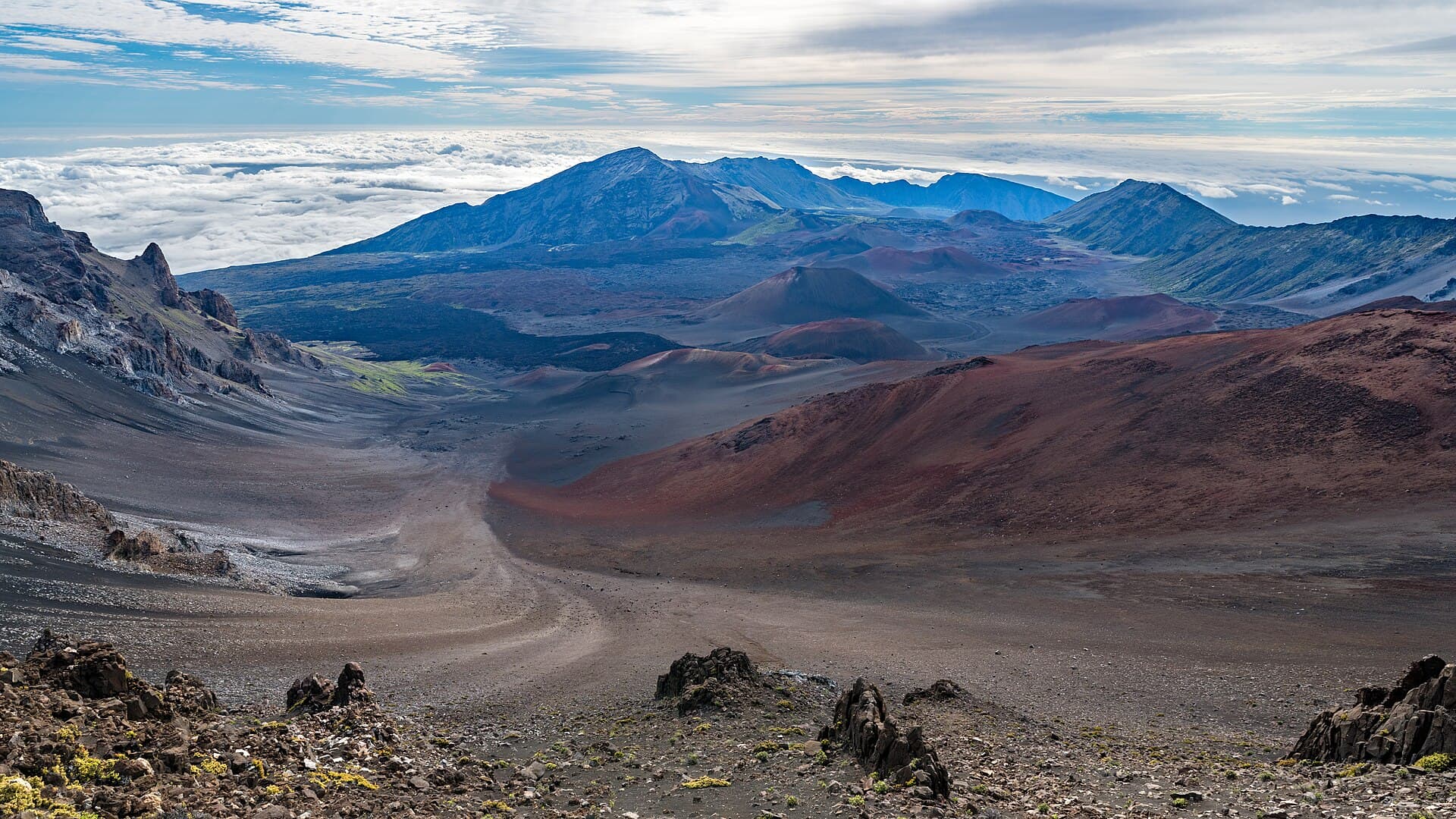 El fondo del crater de Haleakala, Maui