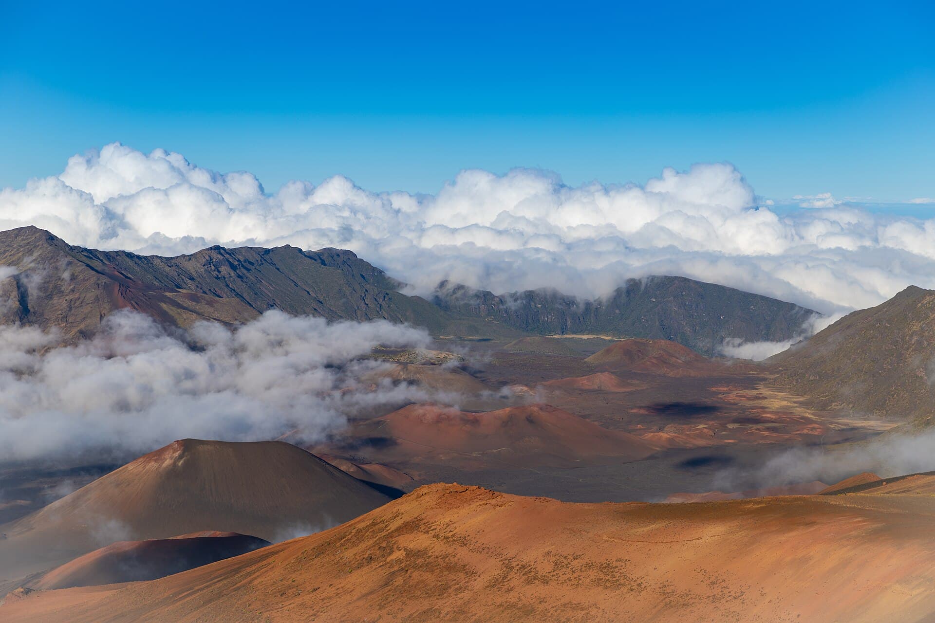 Conos de ceniza en el crater de Haleakala