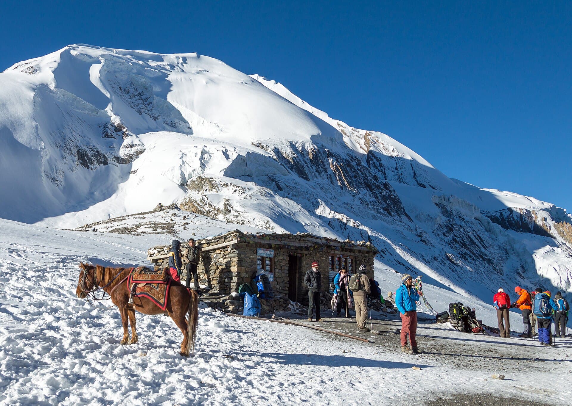 La casa de te en el Thorong La, Circuito del Annapurna
