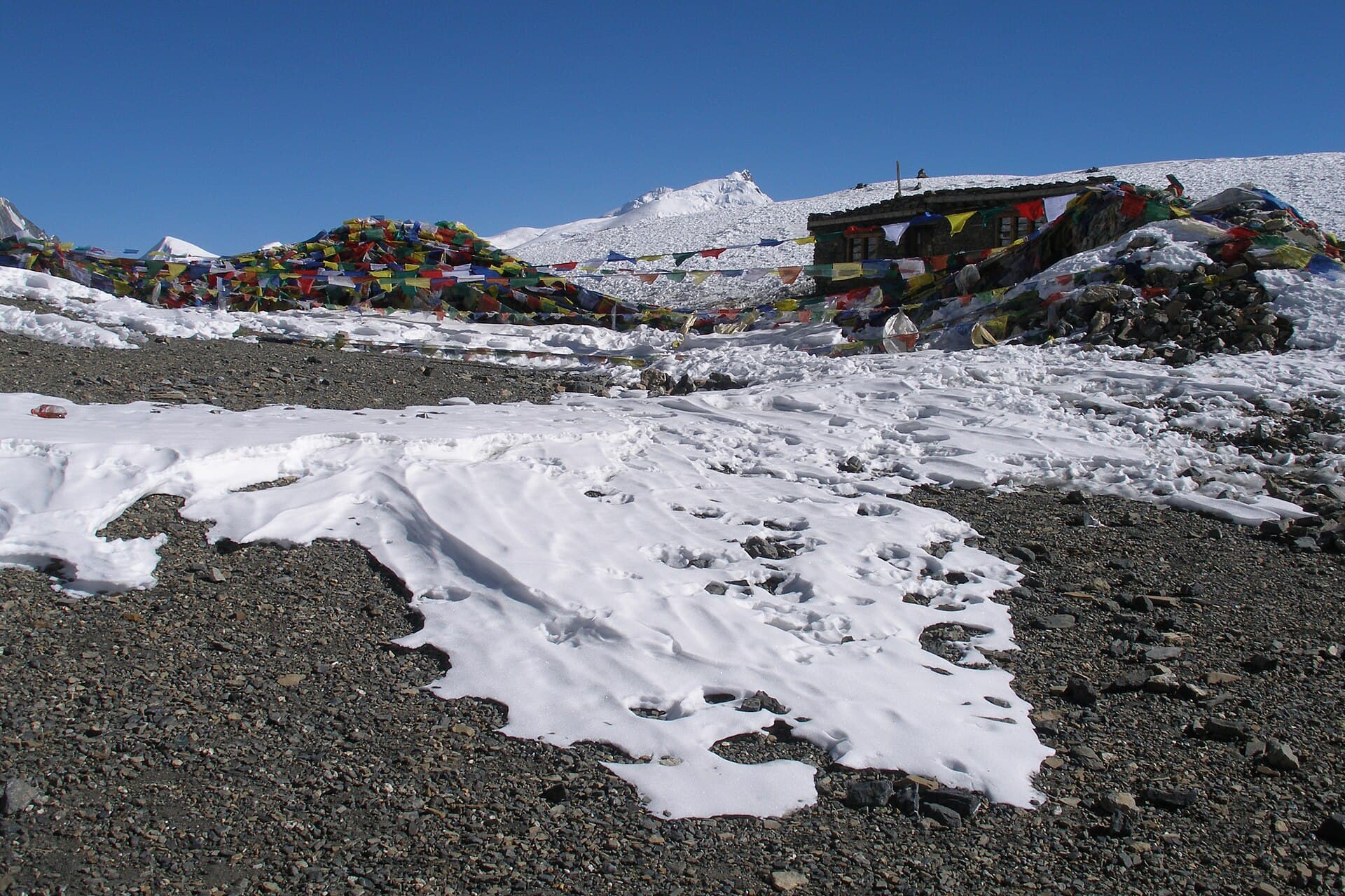 Banderas de oracion en el Thorong La, 5.416 m